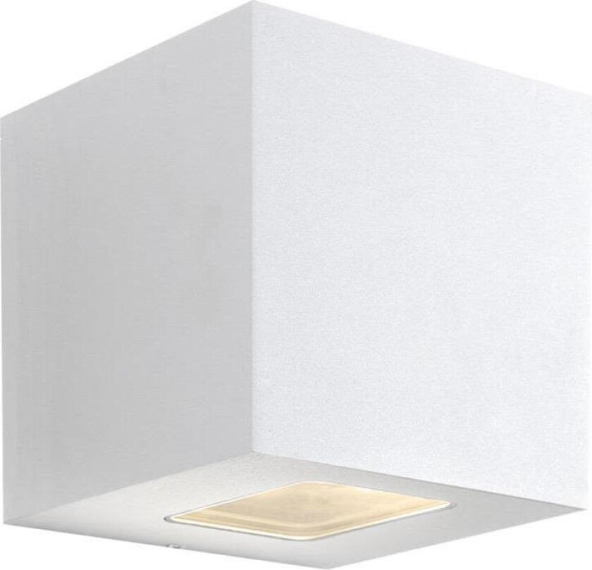 Cube XL I Veggarmatur 3000 K, 925 lm, 80°, 12,5 W, IP65 Hvit