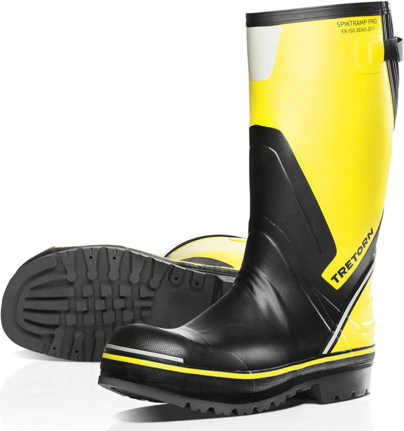 Spiktramp Pro Vernestøvel gul/svart, stålhette Str. 37