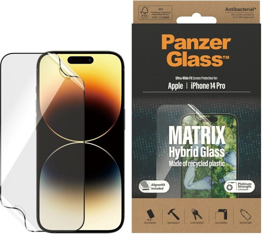 MATRIX Screen Protector Apple iPhone 14 Pro | Ultra-Wide Fit W. Aligner