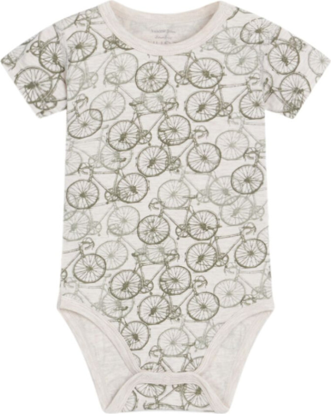 Body i Bambus Kortermet Sykler Wheat Melange - 62