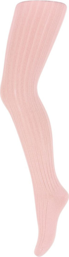 Basic Strømpebukse i Ull Ribb Silver Pink - 70