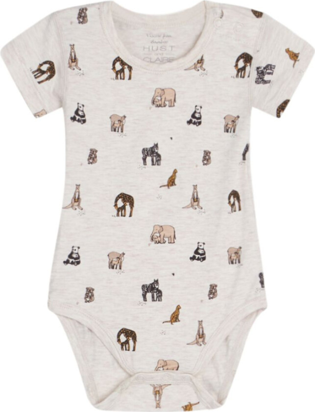 Hust And Claire - Body i Bambus Kortermet Dyr Wheat Melange - 56