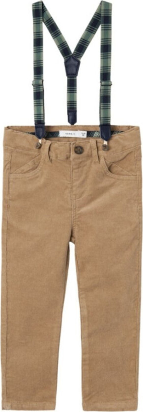 Bukse med Seler Cord Weathered Teak - 104