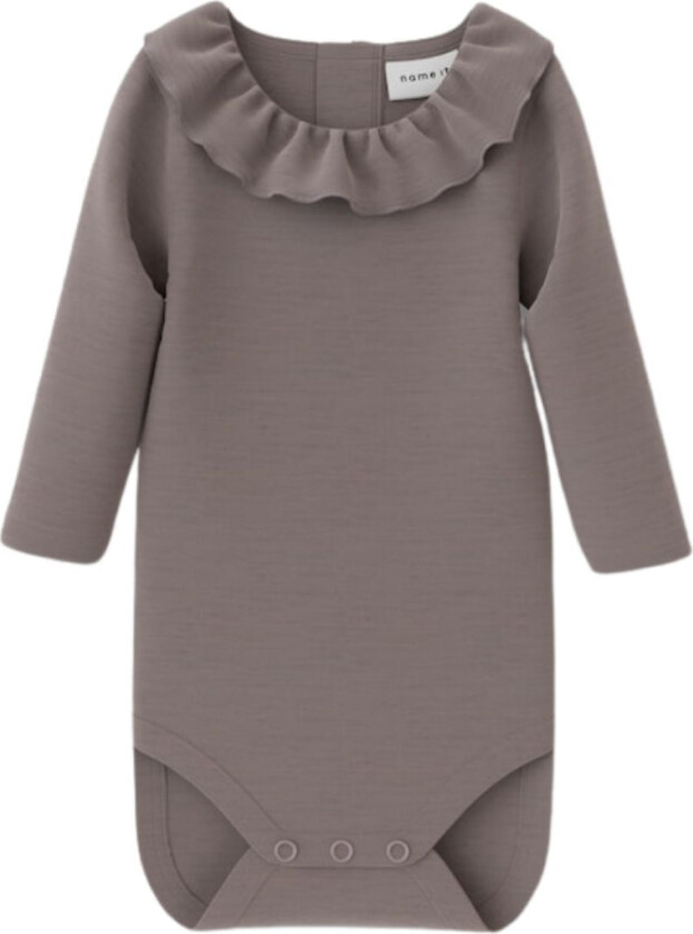 Body Ull Rib m/ krage Wang Purple Dove - 68