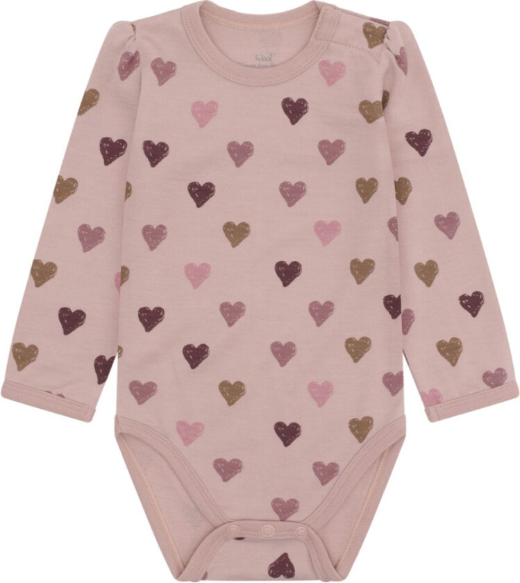 Hust And Claire - Body Ull/ Bambus Baloo Hearts Puff Adobe Rose - 98
