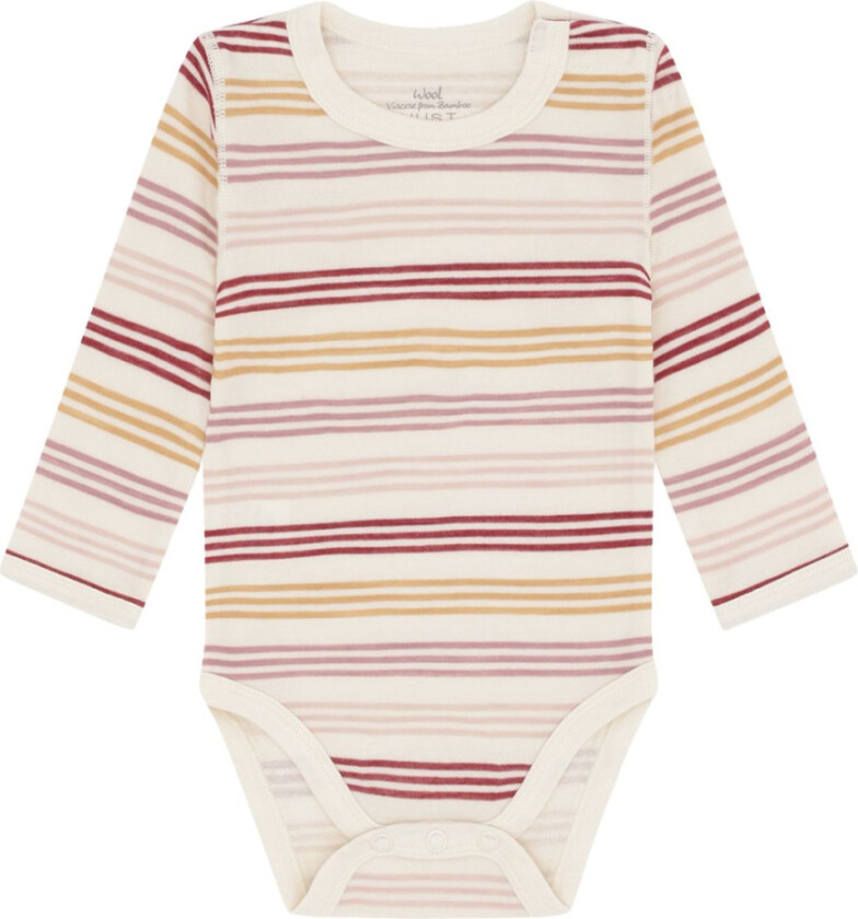 Hust And Claire - Body Ull/ Bambus Baloo 3 Stripe Off White - 98
