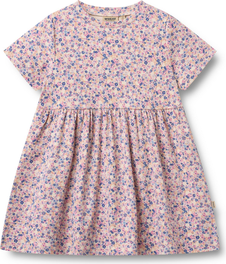 Kjole Anna Pink Blue Flowers - 140