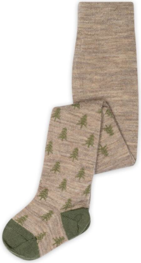 Strømpebukse i Ull Hugo Light Brown Melange - 70