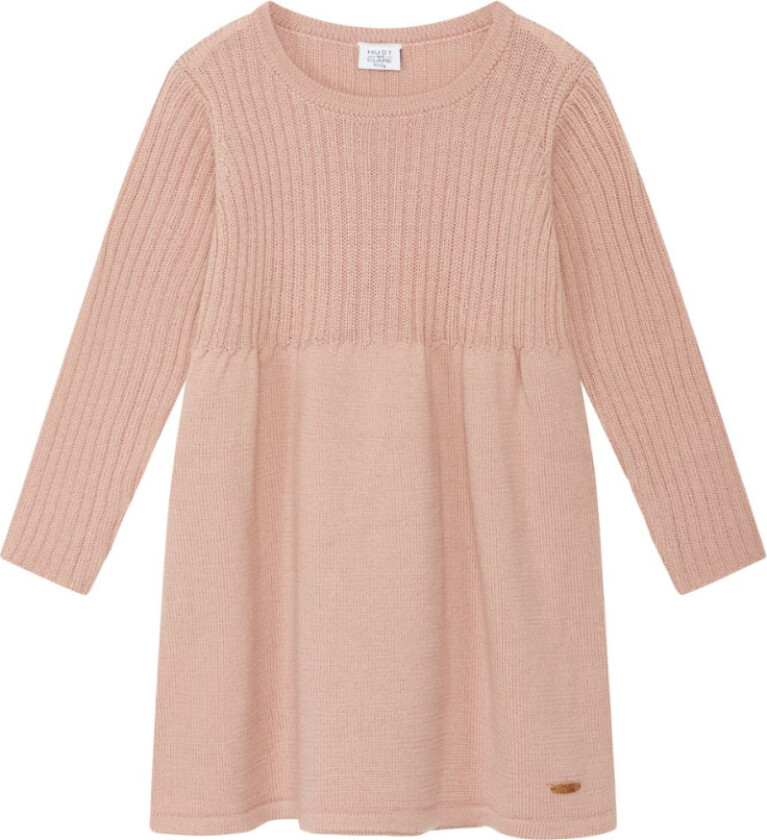 Kjole i Ull Strikket Rose Cloud - 104