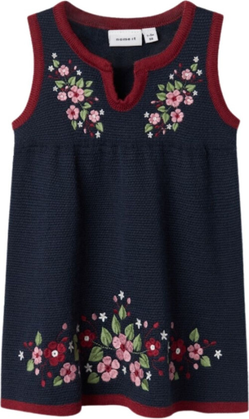 Bilde av Festdrakt / Bunad til Baby Strikket Kjole Dark Sapphir - 68