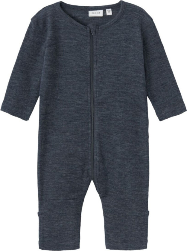 Heldress i Ull og Silke Rib Wossa Ombre Blue - 50 /Nyfødt