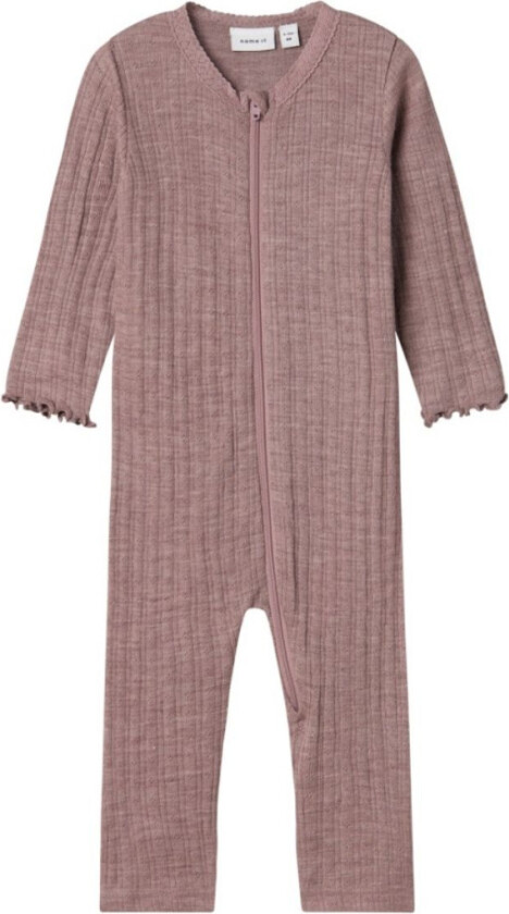 Heldress i Ull og Silke Rib Wossa Purple Dove - 80