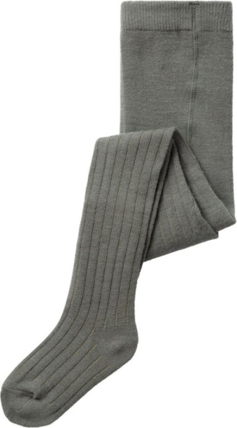 Strømpebukse i Ull Wakma Rib Mulled Basil - 104-110