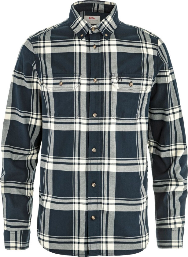 Men's Övik Lite Flannel Shirt Dark Navy-chalk White
