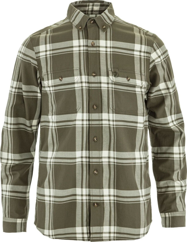 Övik Lite Flannel Shirt M Laurel Green-chalk White S