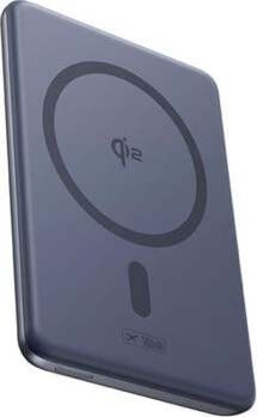 PicoGo AM31 Qi2 5000mAh 20W Ultra-Thin MagSafe Compatible Power Bank with Stand and Simple USB-C 20cm Braided Cable - Gray Nødlader - Grey - 5000 mAh