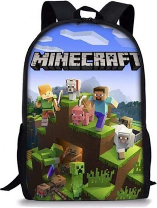 Minecraft ryggsekk for barn Student skolesekker Skulderpose