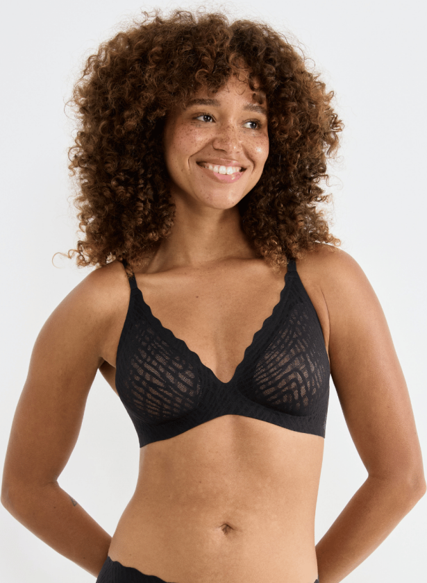 Zero Feel Bliss skyve opp BH, svart, Størrelse: S, Kvinner