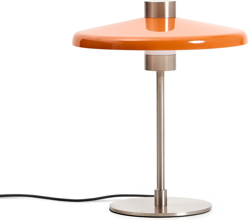 KAVE HOME Nuvira bordlampe - oransje og lysegrå børstet metall