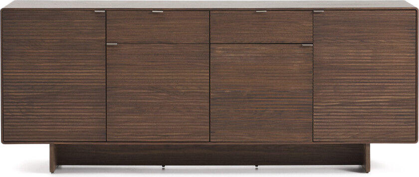 Bilde av KAVE HOME Norlen skjenk, med 4 dører, 4 hyller og 2 skuffer - valnøttfiner