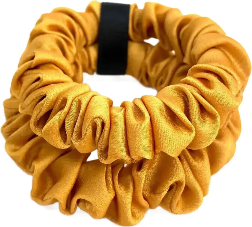 Delize De Luxe Scrunchie Mustard 2 Pcs ONE SIZE Yellow ONE SIZE