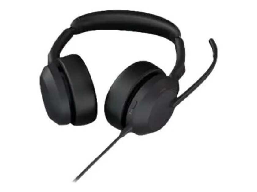 Evolve2 50 Hodesett Usb-c Alcatel-lucent Certified, Amazon Chime Certified, Avaya Certified, Cisco Webex Certified, Microsoft Teams, Unify Certified, Zoom Stereo Svart
