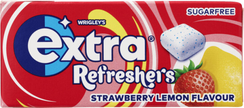 Refreshers Friske, fruktige og fulle av smak.
Refreshers med smak av Strwaberry-Lemon i nytt "handypack" format med 8 soft gum pellets per pakke.