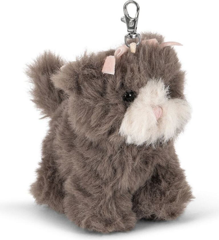 Animal Bag Charm Grey Cat-One Size