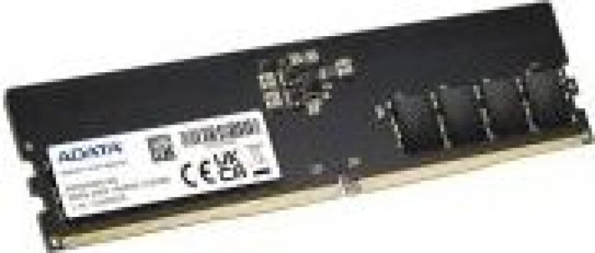 A-Data ADATA Premier Series - DDR5 - modul - 16 GB - DIMM 288-PIN - 4800 MHz / PC5-38400 - CL40 - 1.1 V - ikke bufferet - ECC - sort