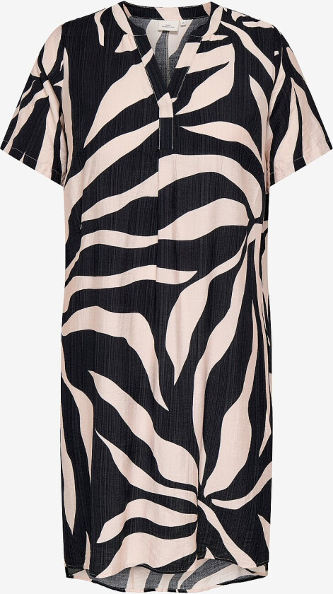 Kjole carSusi S/S V-neck Knee - Svart