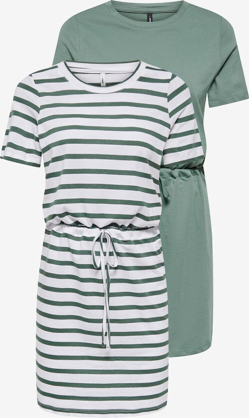 T-shirtkjole carHappy 2-pakning - Hvit