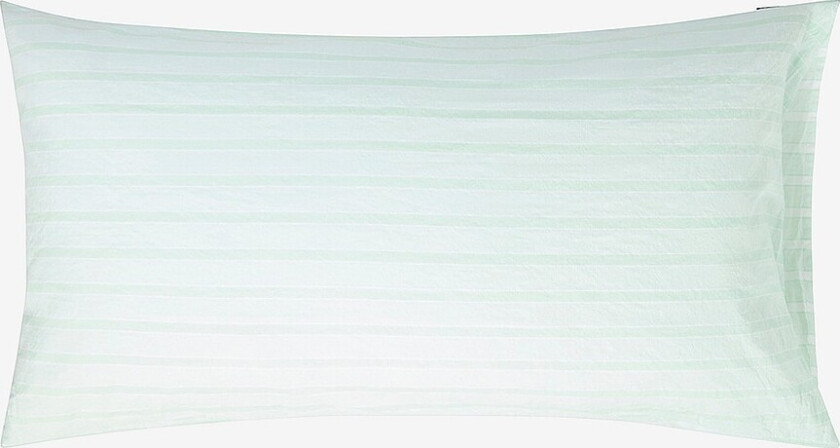 Putetrekk Striped Cotton Percale - Grønn