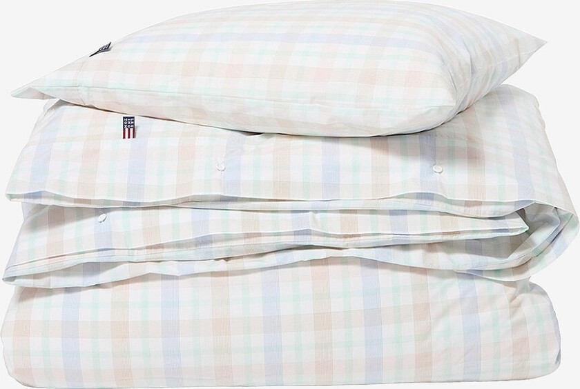 Sengesett Checked Cotton Percale - Flerfarget