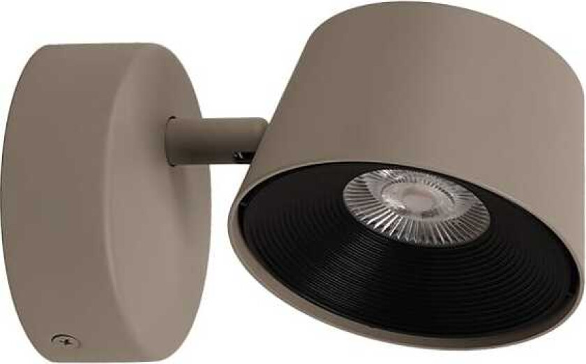 Direction vegglampe kort versjon 8,4W 2700 Kelvin - Dimbar - Matt grå