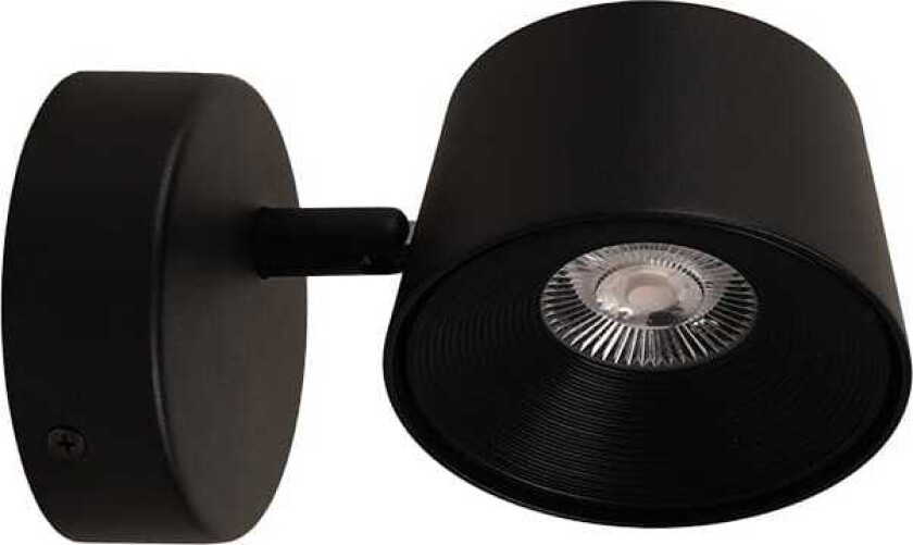 Direction vegglampe kort versjon 8,4W 2700 Kelvin - Dimbar - Svart