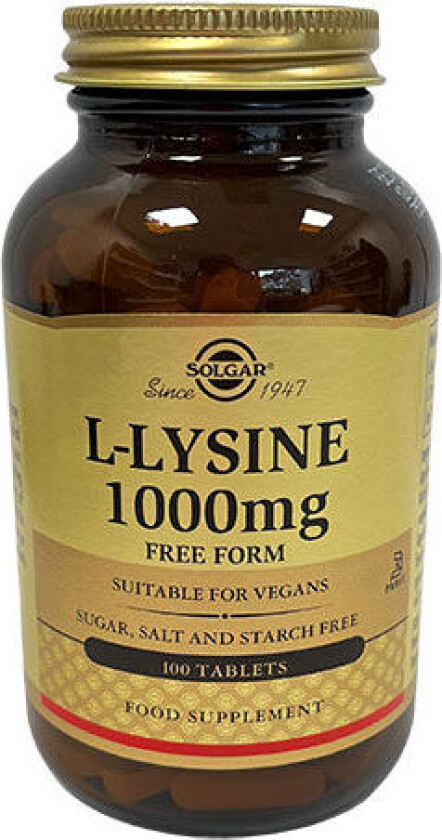 L-Lysine 1000 mg - 1000 mg - 100 Tabletter