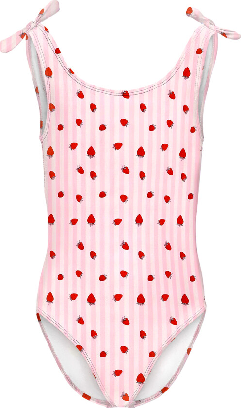 Badedrakt - KogBeach - Romantikk Rose/Strawberry Strip - - 13-14 år (158-164) - Badetøy