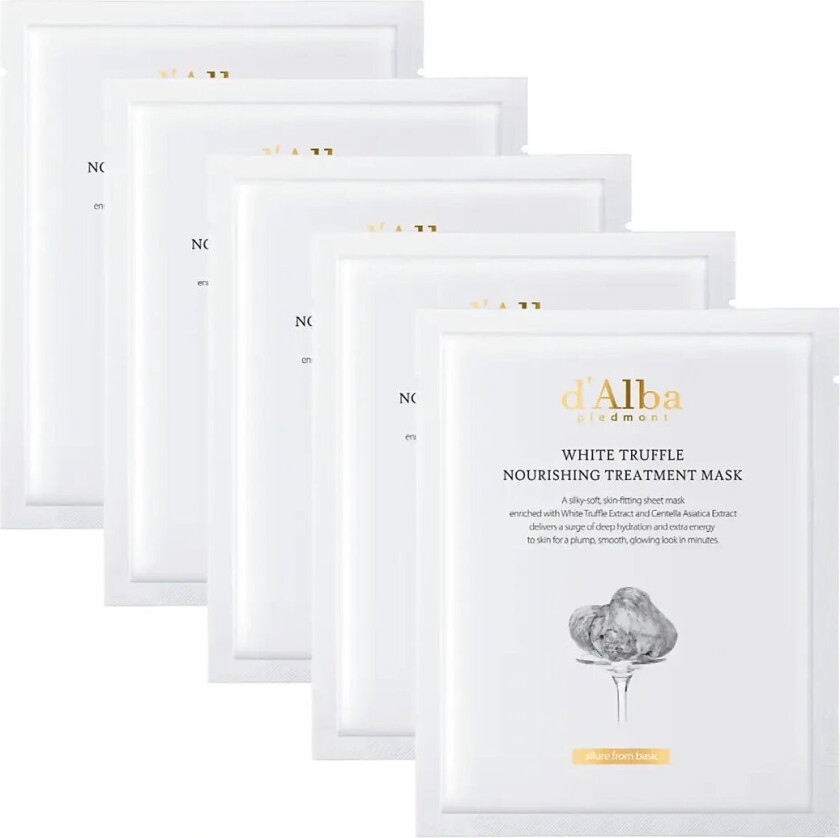 D'alba - White Truffle Nourishing Treatment Mask - Nude - 5 PCS