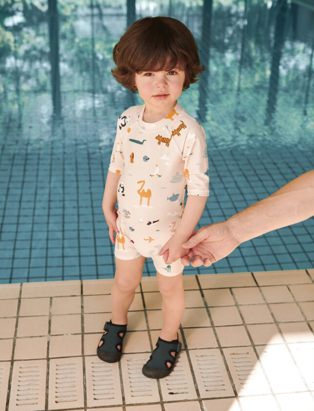 Thor Baby Swim Jumpsuit - Cream - 92