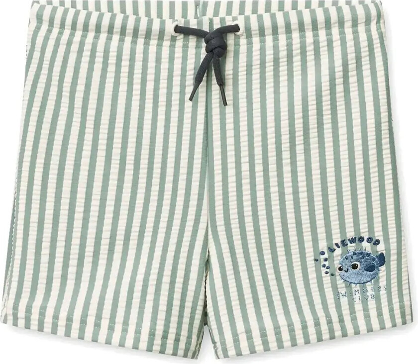 Otto Seersucker Swim Pants - Green - 110
