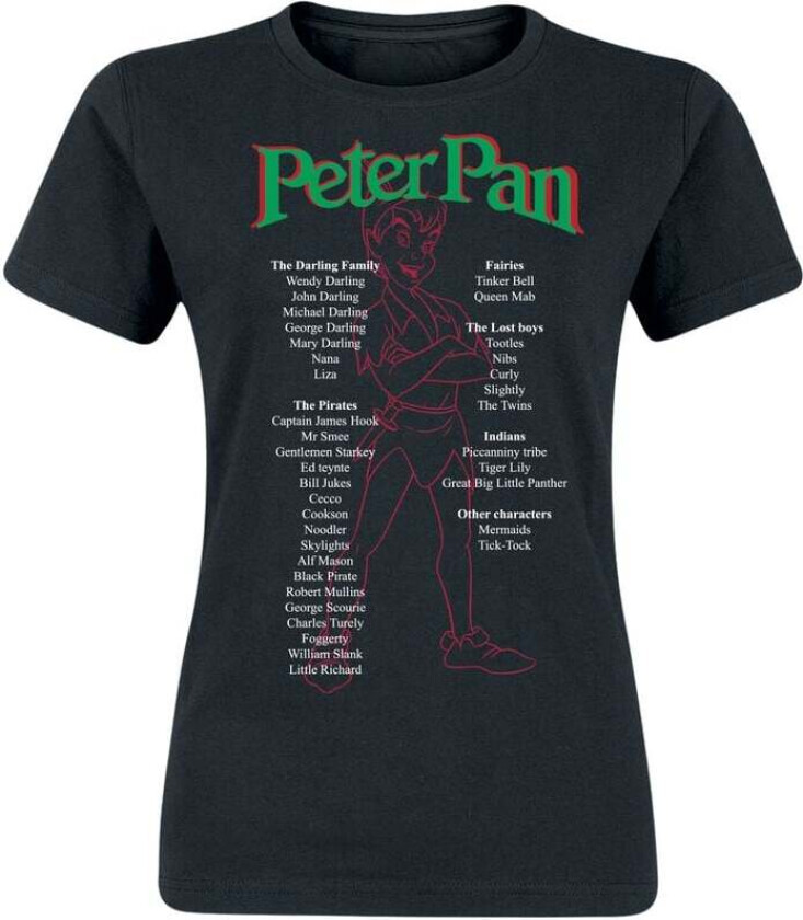 Disney T-skjorte - Silhouette - S til XXL - Unisex - svart