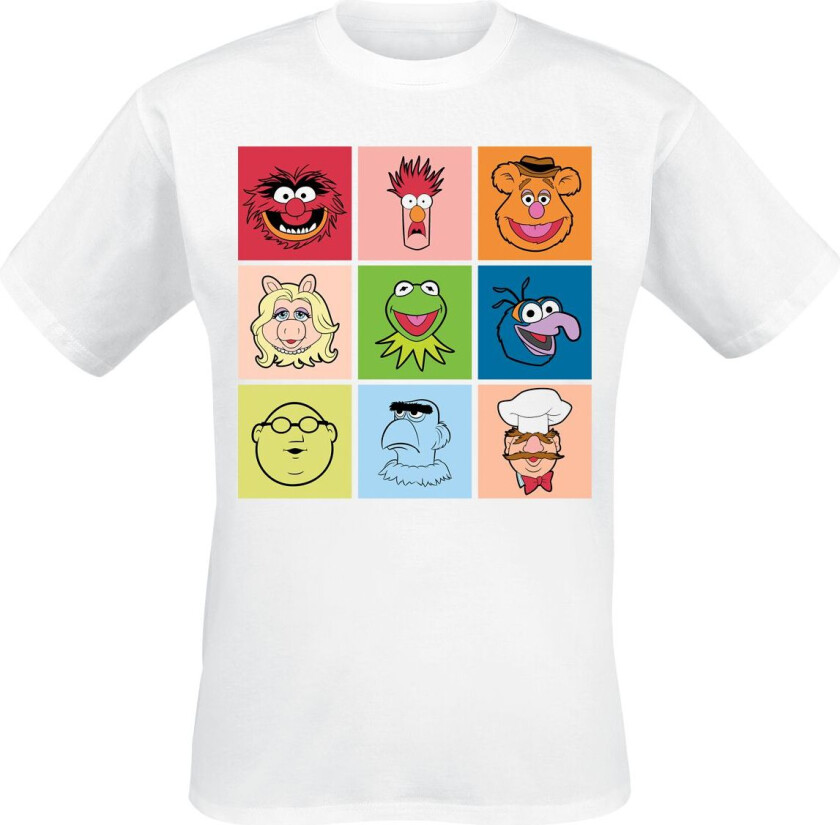 T-skjorte - Squares - S til XXL - Herrer - hvit