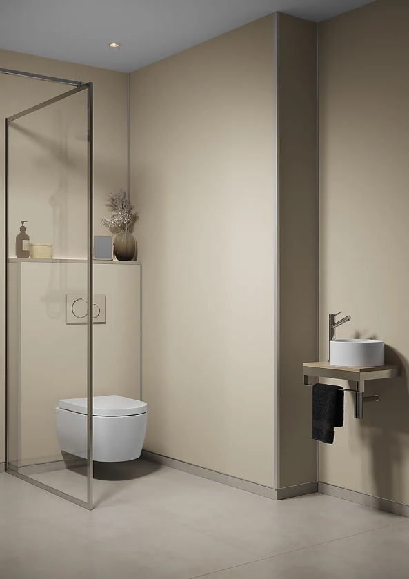 Baderomsplate lys sand flis 11x620x2400 mm