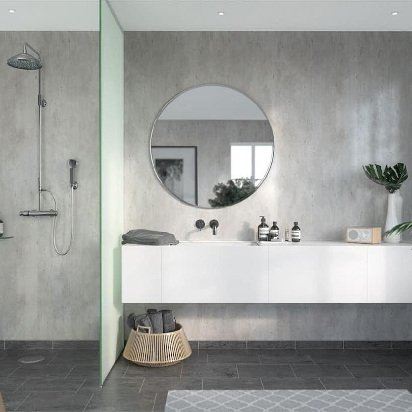 Baderomsplate cracked cement 10x620x2400 mm