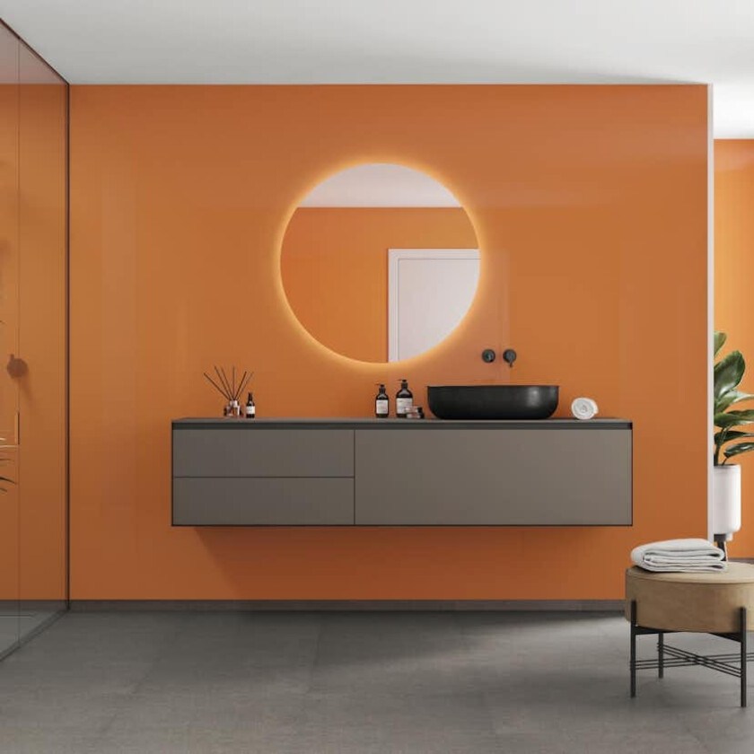 Baderomspanel 2122f00 Orange No Tile 10x620x2400mm