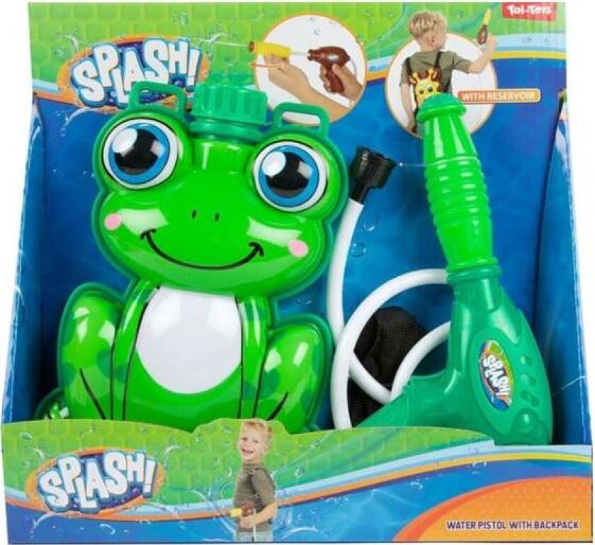 Water Gun Giraffe/Kikker with Backpack Reservoir - Assorted