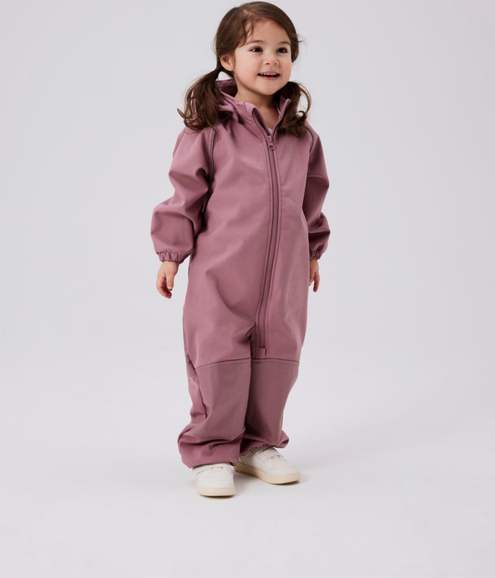 Alfa Softshell Suit Solid - Lilla - Barn - Yttertøy