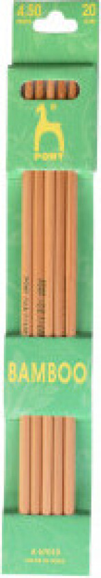 Strømpepinner Bambus 20cm 4,50mm / 7.9in US 7
