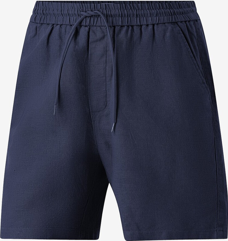 Shorts i lin Otto - Blå