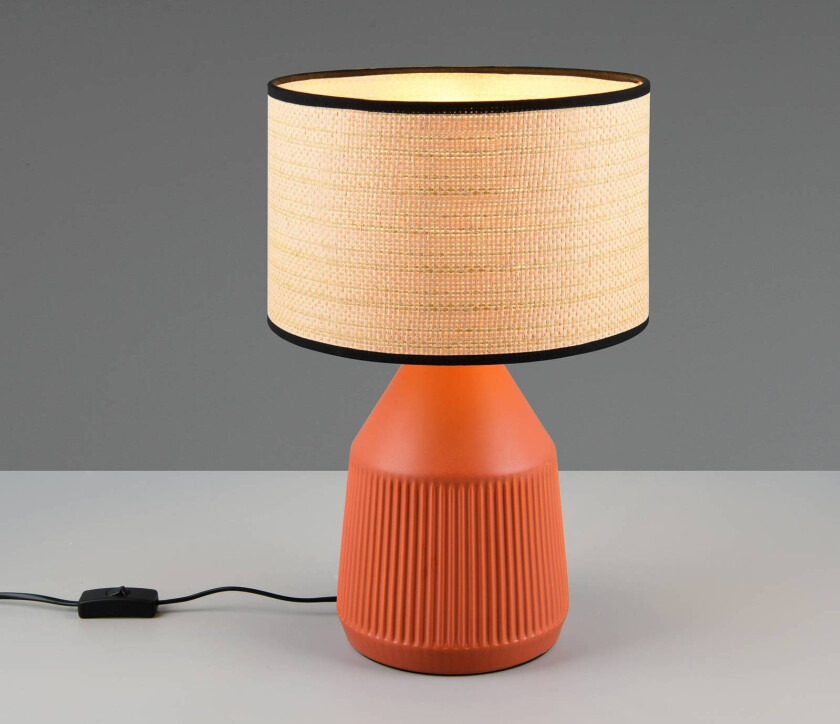 Bordlampe Formentera, terrakotta/beige 43 cm Keramikk/papir